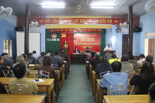 Bộ trưởng Nguyễn Ngọc Thiện tiếp xúc cử tri TX. Hương Trà