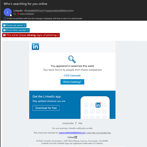 Lừa đảo mạo danh LinkedIn để thu thập dữ liệu