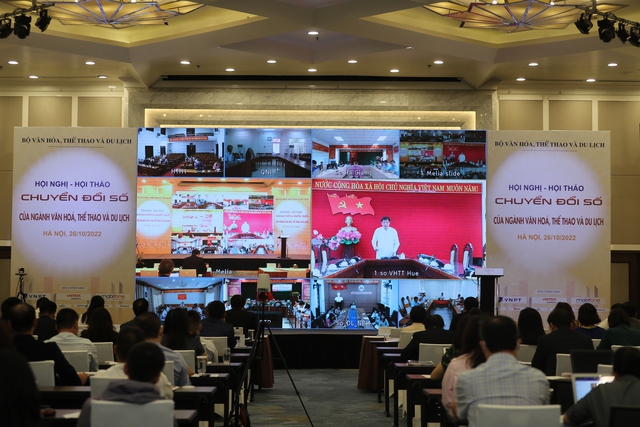Toàn cảnh “Hội nghị - Hội thảo Chuyển đổi số của ngành Văn hóa, Thể thao và Du lịch”