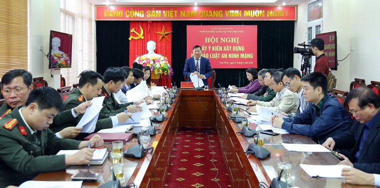 ĐBQH Tỉnh Vĩnh Phúc thêm nhiều ý kiến xây dựng Dự thảo Luật An ninh mạng